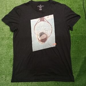 American Eagle Outfitters Basketball T-Shirt Mens Flex M Tee Old School Hoops